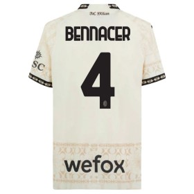 AC Milan Ismael Bennacer 4 Matchtröjor Fjärde Fotbollströja 2023-24 Vit